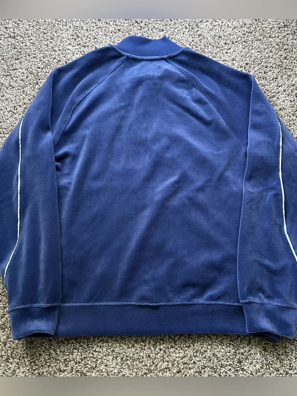 Nike Jordan Brooklyn Velour Track Jacket Mens Medium Blue Zip HV1870-492